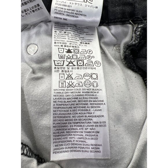 Levis 514 Straight Fit Jeans Size 38 x 32 Black Medium Wash Denim Classic Style - Picture 7 of 11